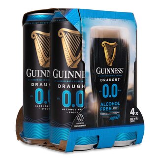 Guinness Draught 0.0% 4 Pack 500ml