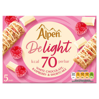 Alpen Delight White Choc & Raspberry 5 Bars