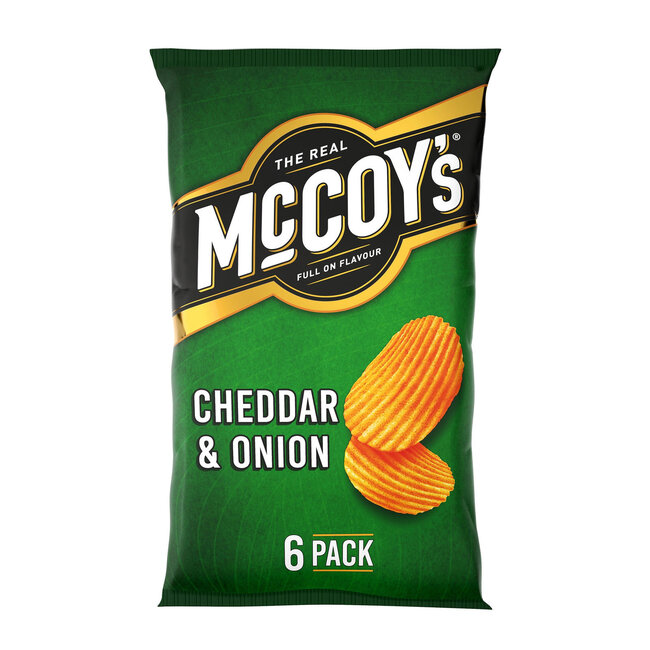McCoys Cheddar & Onion 6pk