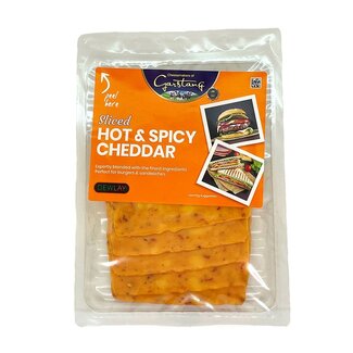 Dewlay Sliced Cheddar Hot & Spicy 140g