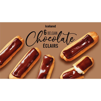 Iceland 6 Belgian Chocolate Eclairs 160g