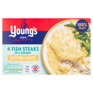 Youngs 4 Fish Steaks in Butter Sauce 560g