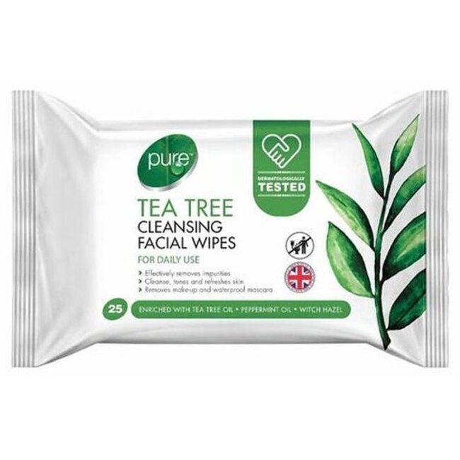 Pure Tea Tree Wipes 25's