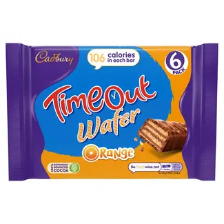 Cadburys Timeout Wafer Orange 6 Pack