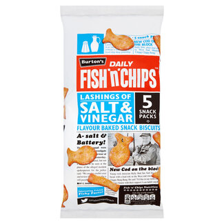 Burtons Fish n Chips Salt & Vinegar 5x25g