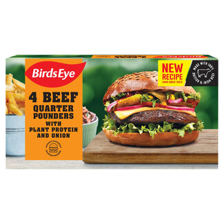 Birds Eye 4 Beef Quarter Pounders 454g