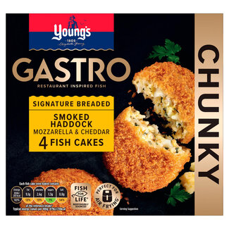 Youngs Gastro Haddock Mozzarella & Cheddar Fish Cakes 400g