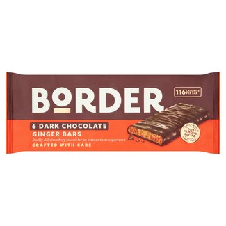 Border Dark Chocolate Ginger Bars x6 144g