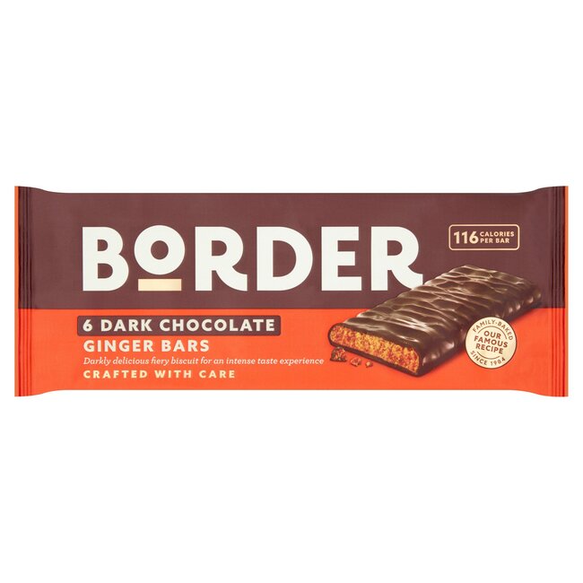 Dark Chocolate Ginger Bars x6 144g