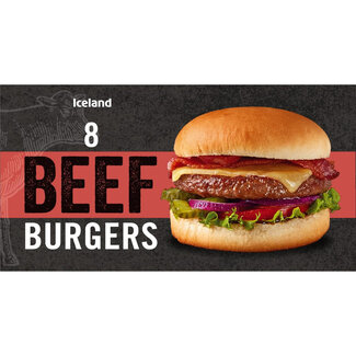 Iceland Iceland 8 Beef Burgers 454g