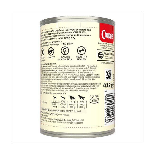 Chappie Dog Tin Original 412g