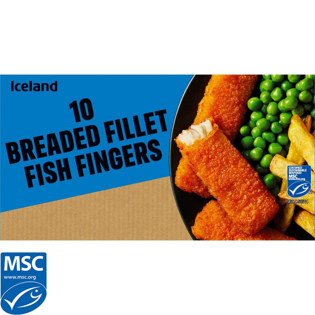 10 Breaded Fillet Fish Fingers 250g