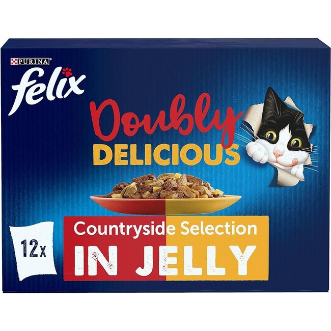 Felix Doubly Delicious Mixed Jelly Cat 12x85g