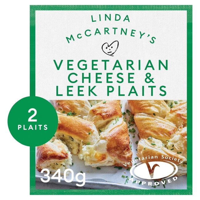 2 Vegetarian Cheese & Leek Plaits 340g