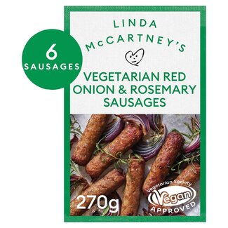 Linda McCartney 6 Red Onion & Rosemary Sausages 270g
