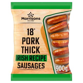 Morrisons 18 Irish Thick Sausages 900g
