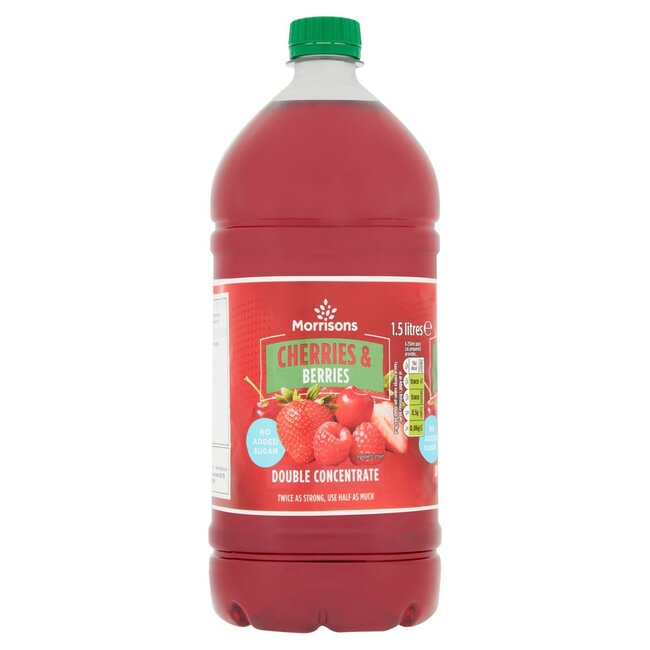 NAS Cherry & Berry Double Concentrate Squash 1.5L