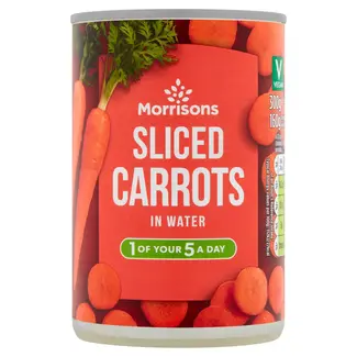 Morrisons Sliced Carrots In Water 300g