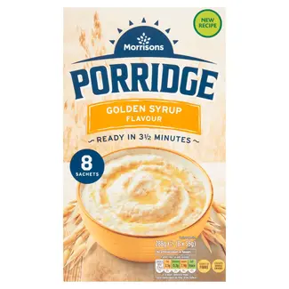 Morrisons Golden Syrup Porridge Sachets 8pk