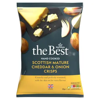 Morrisons The Best Mature Cheddar & Onion Crisps 125g