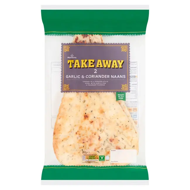 2 Garlic & Coriander Garlic Naan 260g
