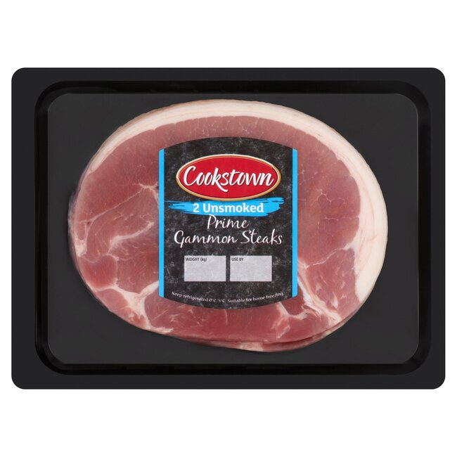 2 Prime Unsmoked Gammon Steaks 400g