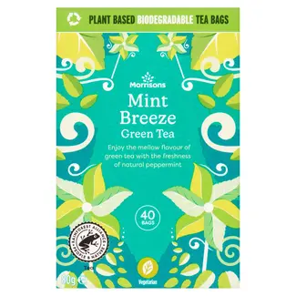 Morrisons Hint Of Mint Green Tea 40's 80g