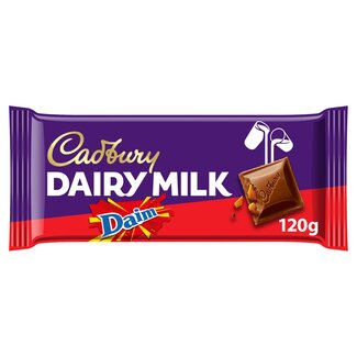 Cadburys Dairy Milk Daim Chocolate Bar 120g