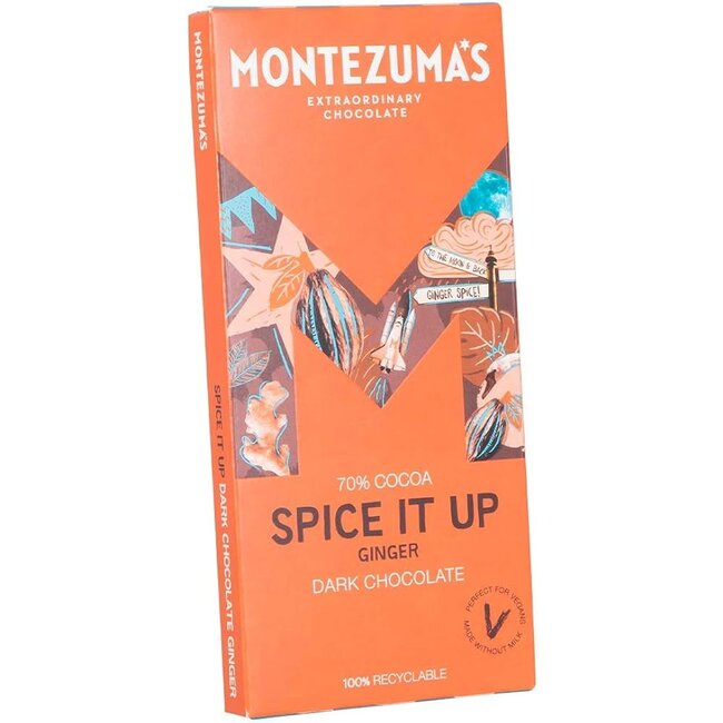 Montezumas Spice It Up - Dark Chocolate with Fiery Ginger 90g