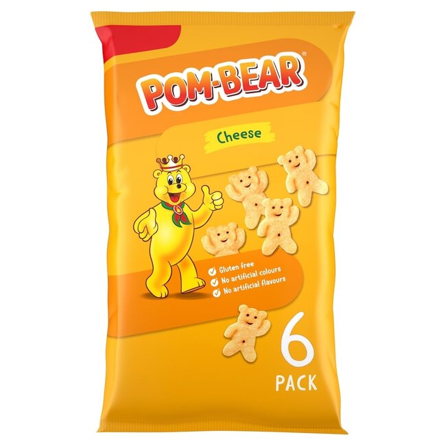 Pom Bear Cheese Multipack Crisps 6 x 13g