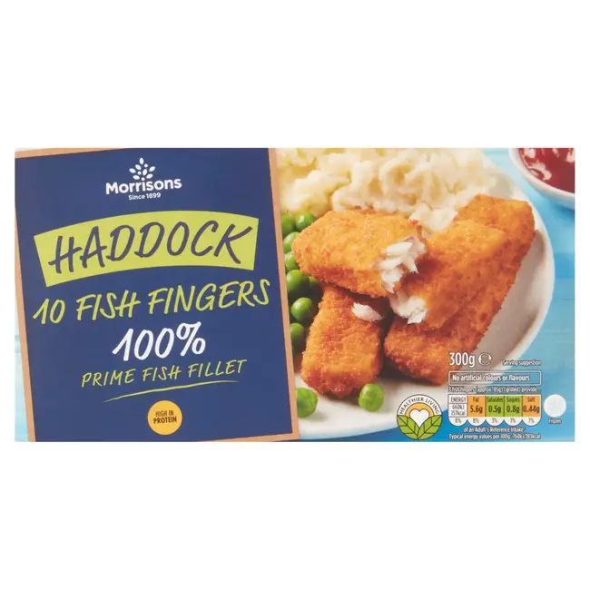 10 Haddock Fish Fingers 300g