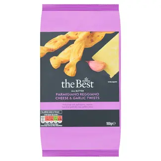 Morrisons The Best Parmesan & Garlic Twists 100g