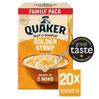 Quaker Oat so Simple Golden Syrup 20 Sachets