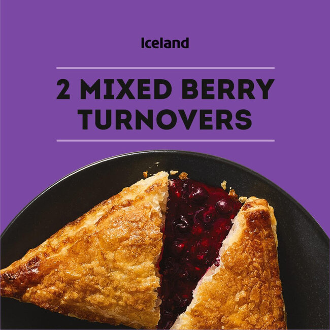 2 Mixed Berry Turnovers 186g