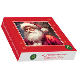 12X Premium Santa Christmas Cards
