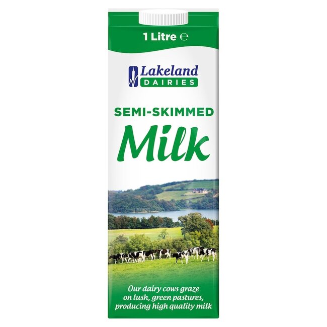 Lakeland Semi Skimmed Long Life Milk 1L