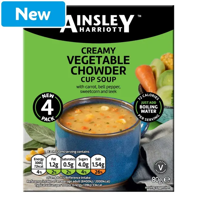 Vegetable Chowder Cup Soup 4 Sachets