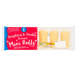Hoppers 6 Raspberry & Vanilla Mini Rolls