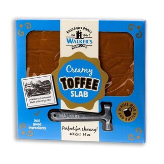Walkers Toffees Creamy Toffee Slab with Hammer 400g