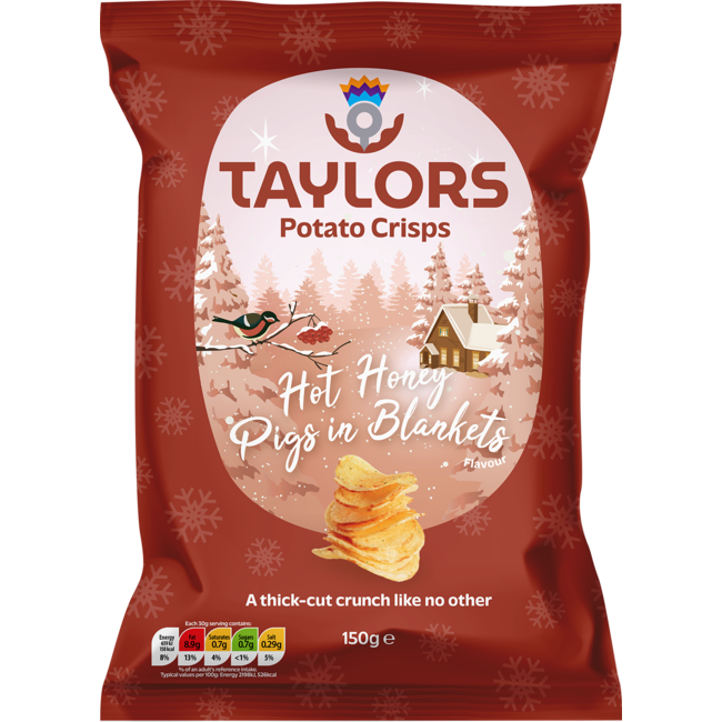 Taylors Hot Honey Pigs in Blankets Crisps 150g