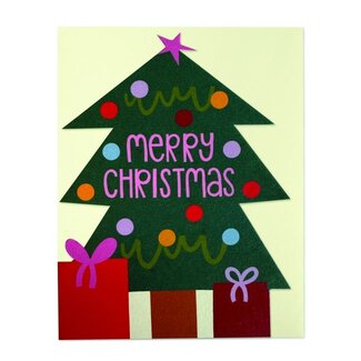 Raspberry Blossom Merry Christmas Card