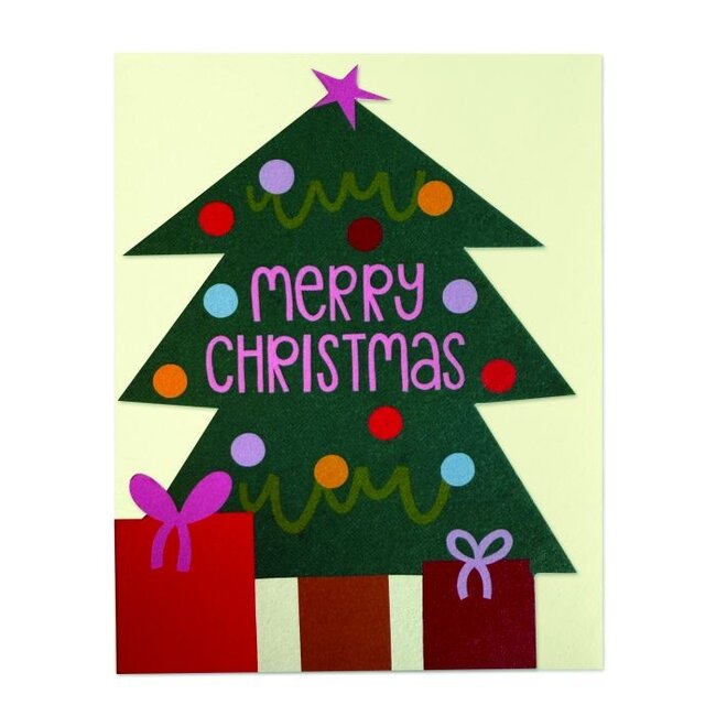 Raspberry Blossom Merry Christmas Card