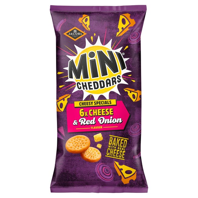 Mini Cheddars Cheese & Red Onion 6x25g