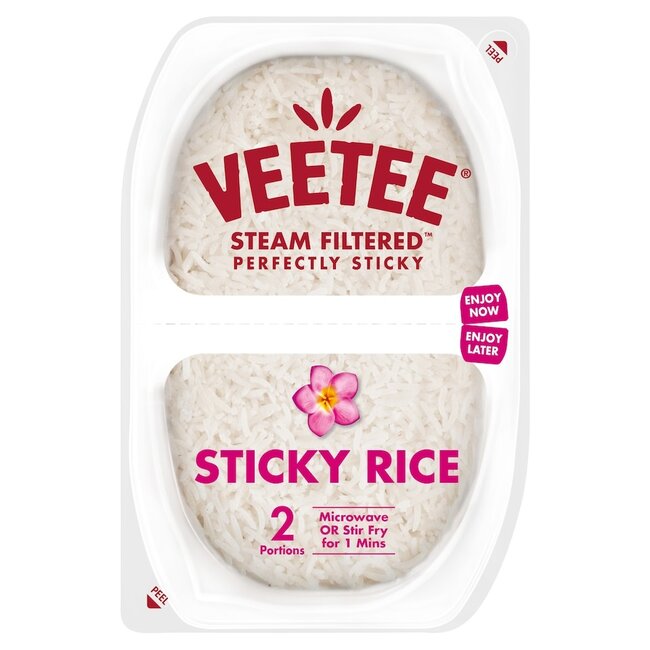 Veetee Steam Filtered Sticky Rice 2 x 130g (260g)