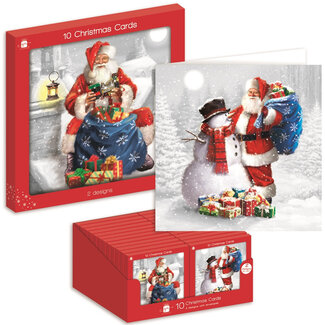 Giftmaker Square Traditional Christmas Cards 10 Pack