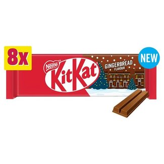 Nestle Kit Kat Gingerbread Biscuit Bar Multipack x8