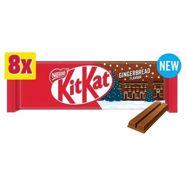 Kit Kat Gingerbread Biscuit Bar Multipack x8