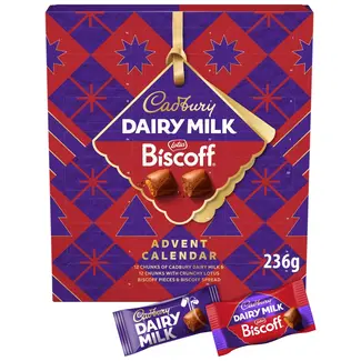 Cadburys Dairy Milk Biscoff Chunk Advent Calendar 236g