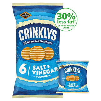 Jacobs Crinklys Salt & Vinegar 6x23g