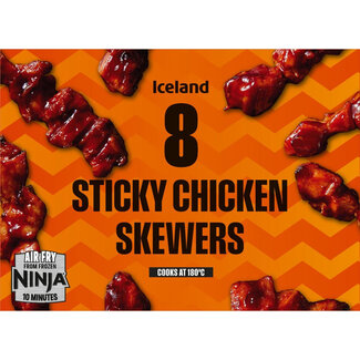 Iceland 8 Sticky Chicken Skewers 144g